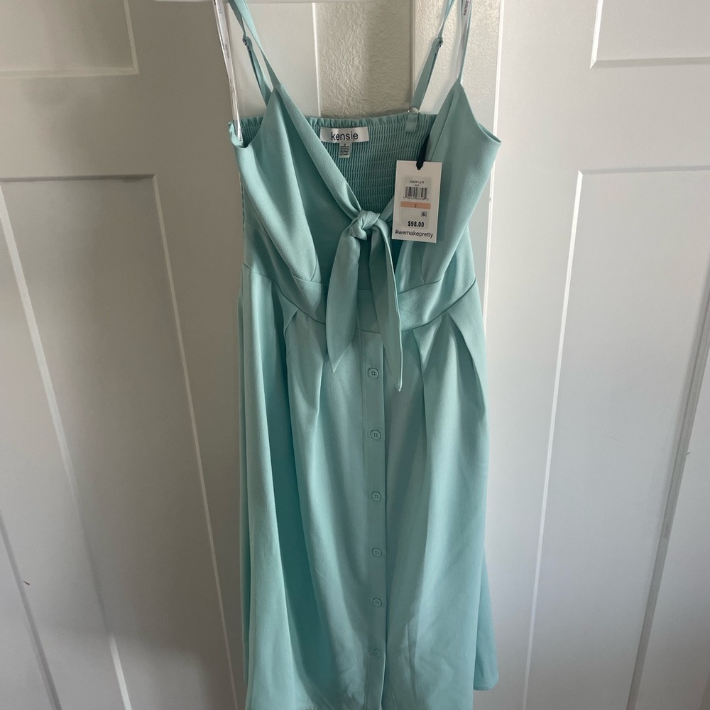 NWT Kensie Spaghetti Strap Midi Dress Size 2 - Light Blue/Turquoise